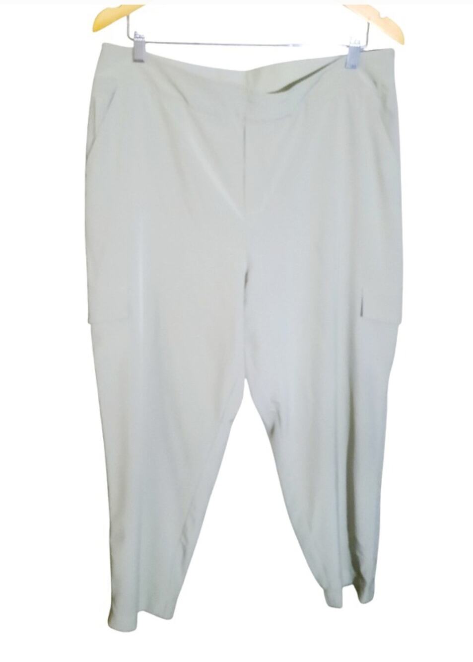 Soft Surroundings Womens Taupe Lightweight Utility Cargo Pants Size Large